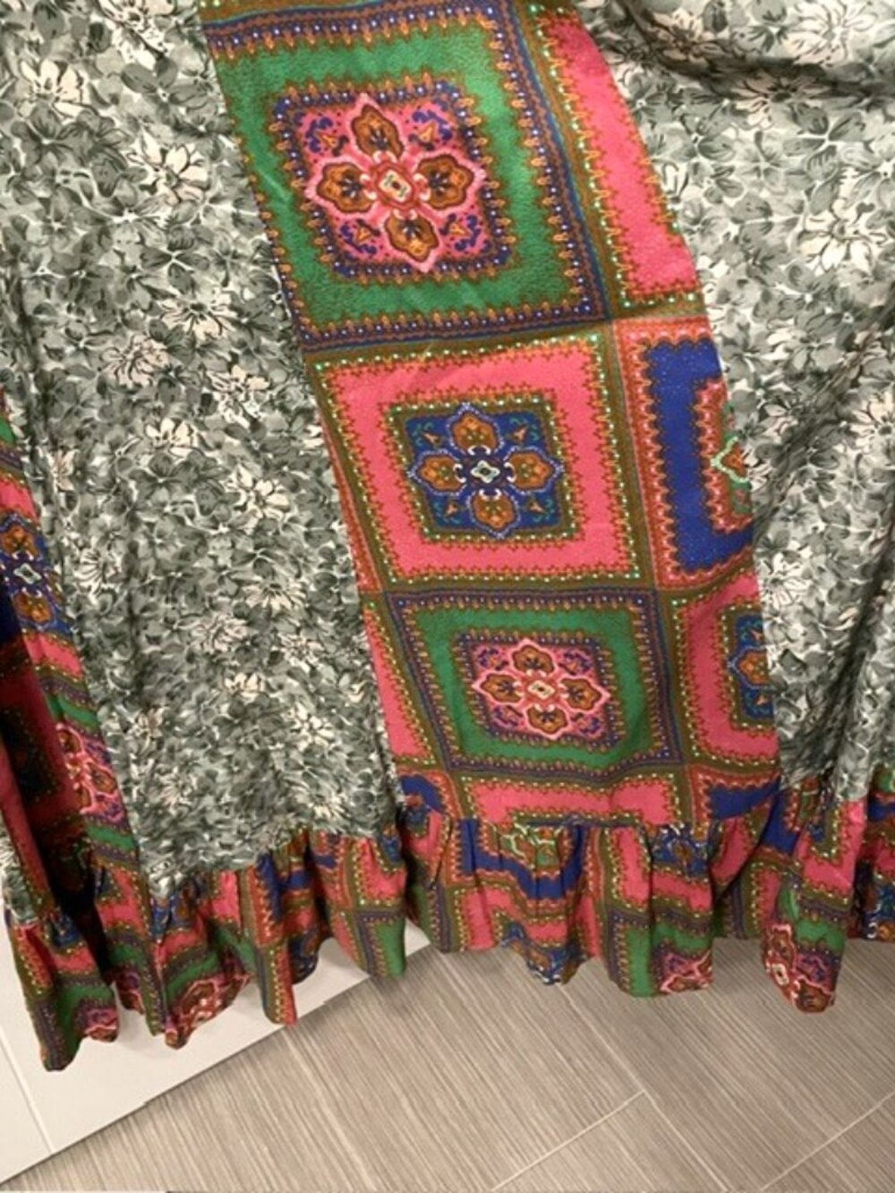 Natural Life Amina Maxi Dress Patchwork Boho Beaded Small - Picture 11 of 16